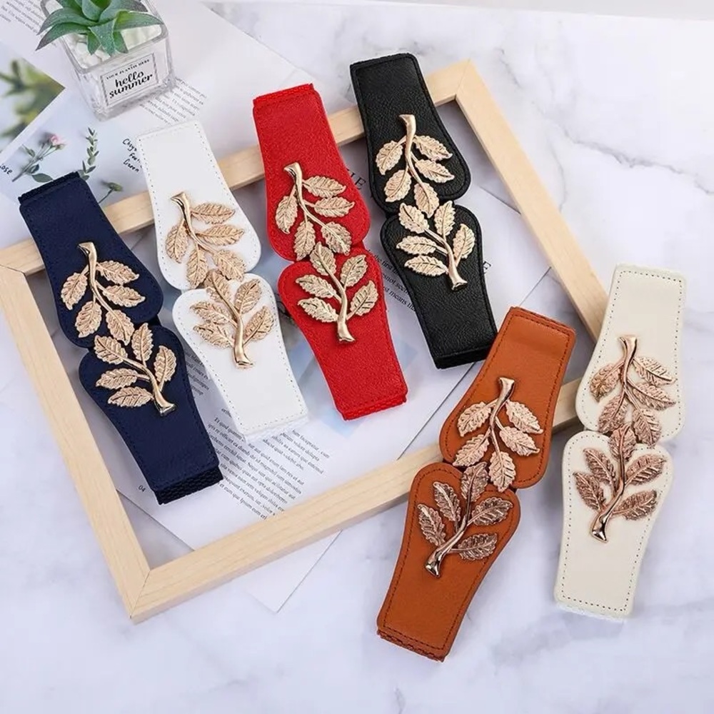Elegant Leaf Design Women's Belt